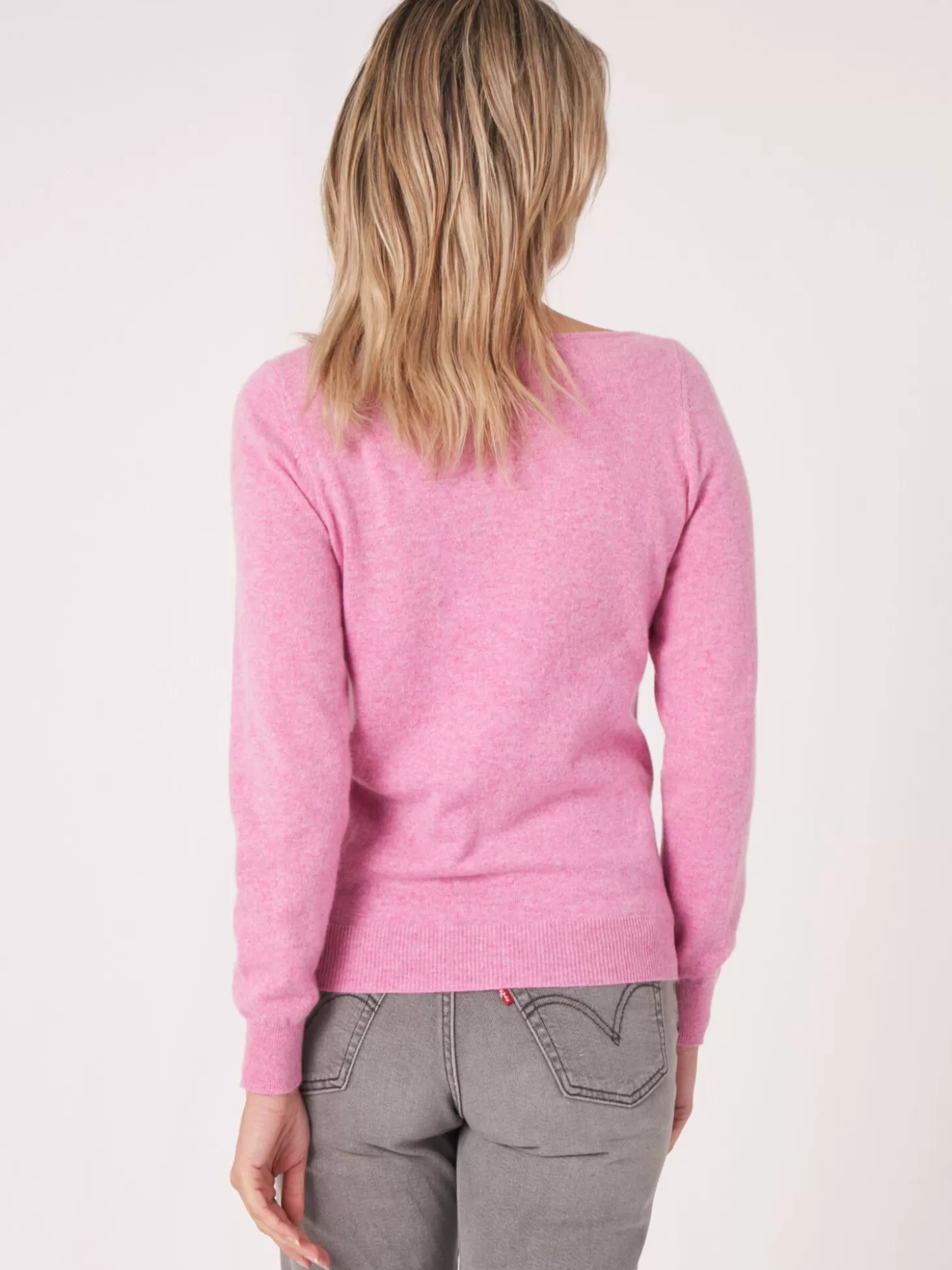 REPEAT cashmere Pull Col Bateau En Cachemire Biologique Blossom Hot