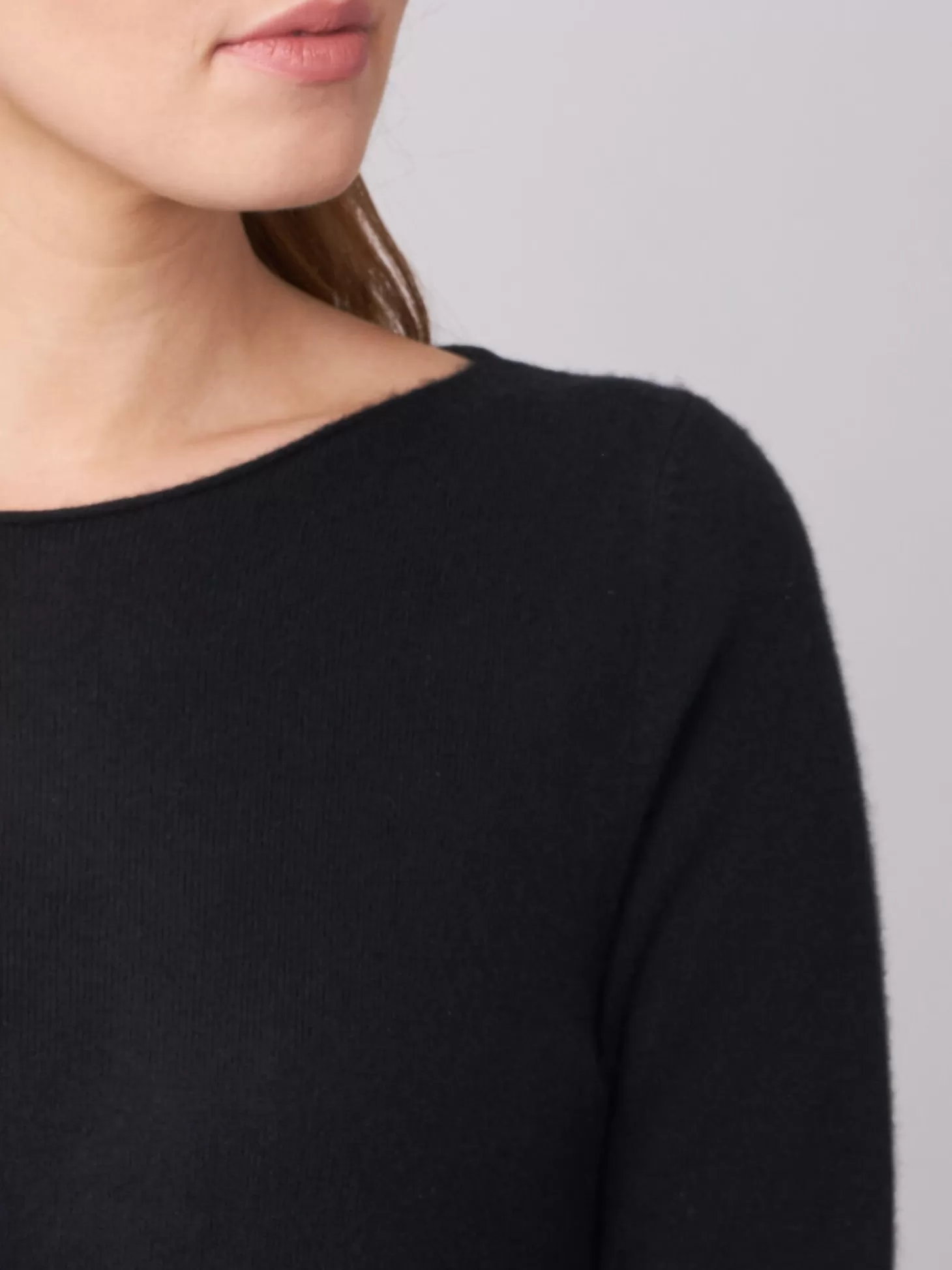 REPEAT cashmere Pull Col Bateau En Cachemire Biologique Black Flash Sale