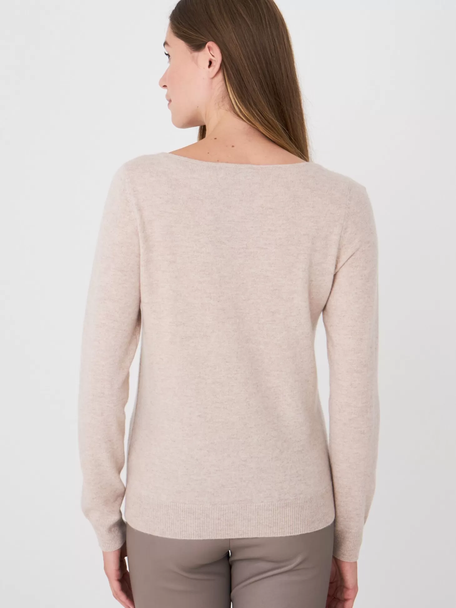 REPEAT cashmere Pull Col Bateau En Cachemire Biologique Beige New