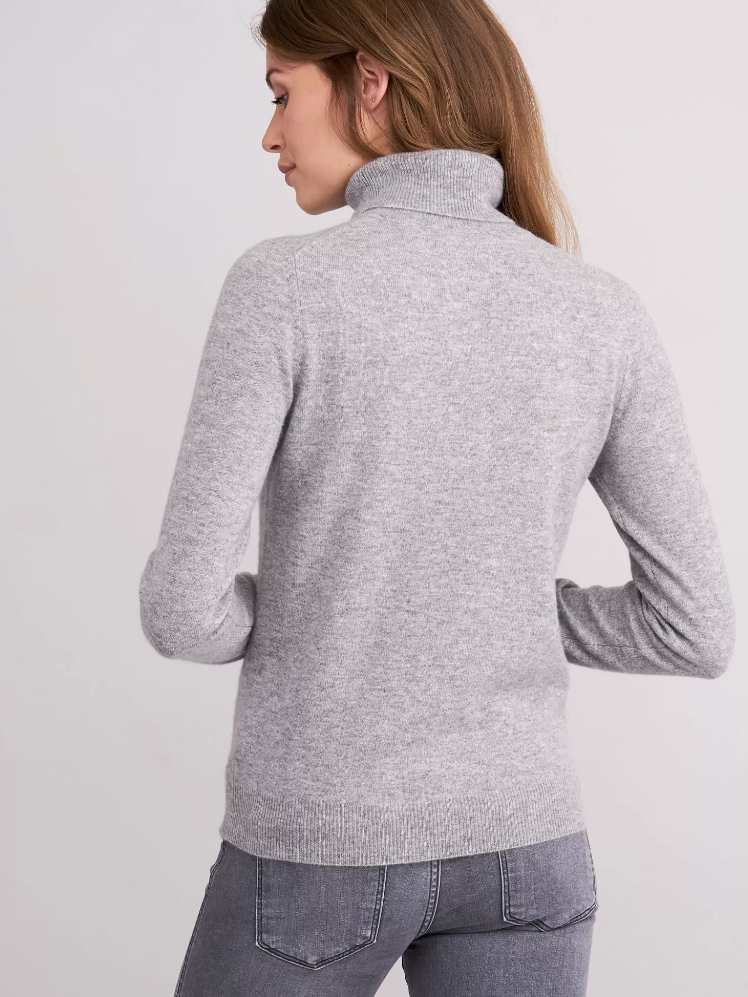 REPEAT cashmere Pull Col Roule En Cachemire Light Grey Hot