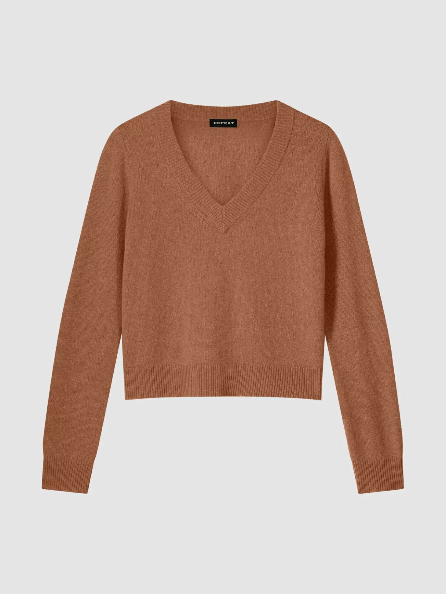 REPEAT cashmere Pull Court A Col En V En Cachemire Biologique Hazel Store