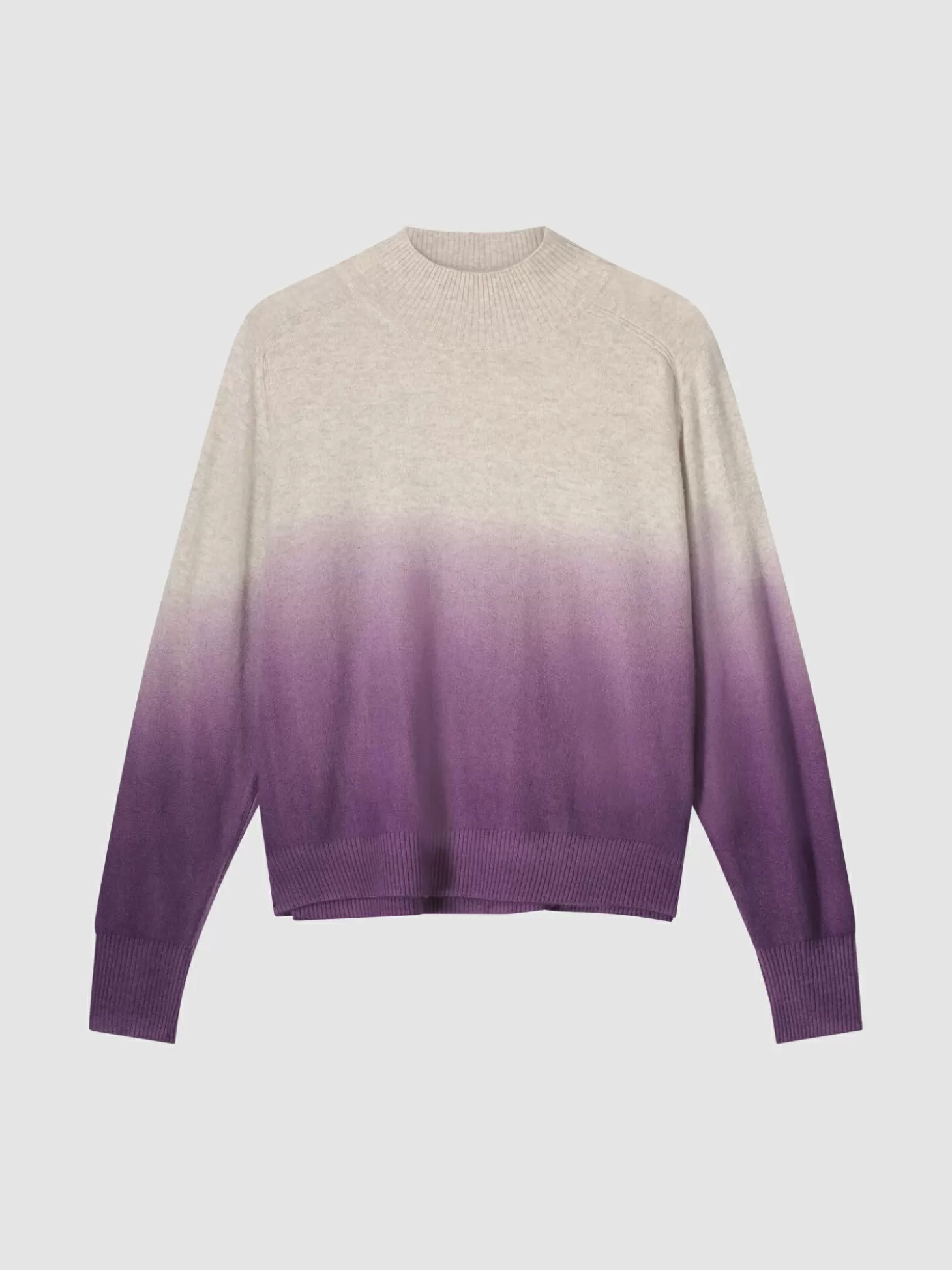 REPEAT cashmere Pull Degrade En Cachemire Avec Col Montant Amethyst Shop