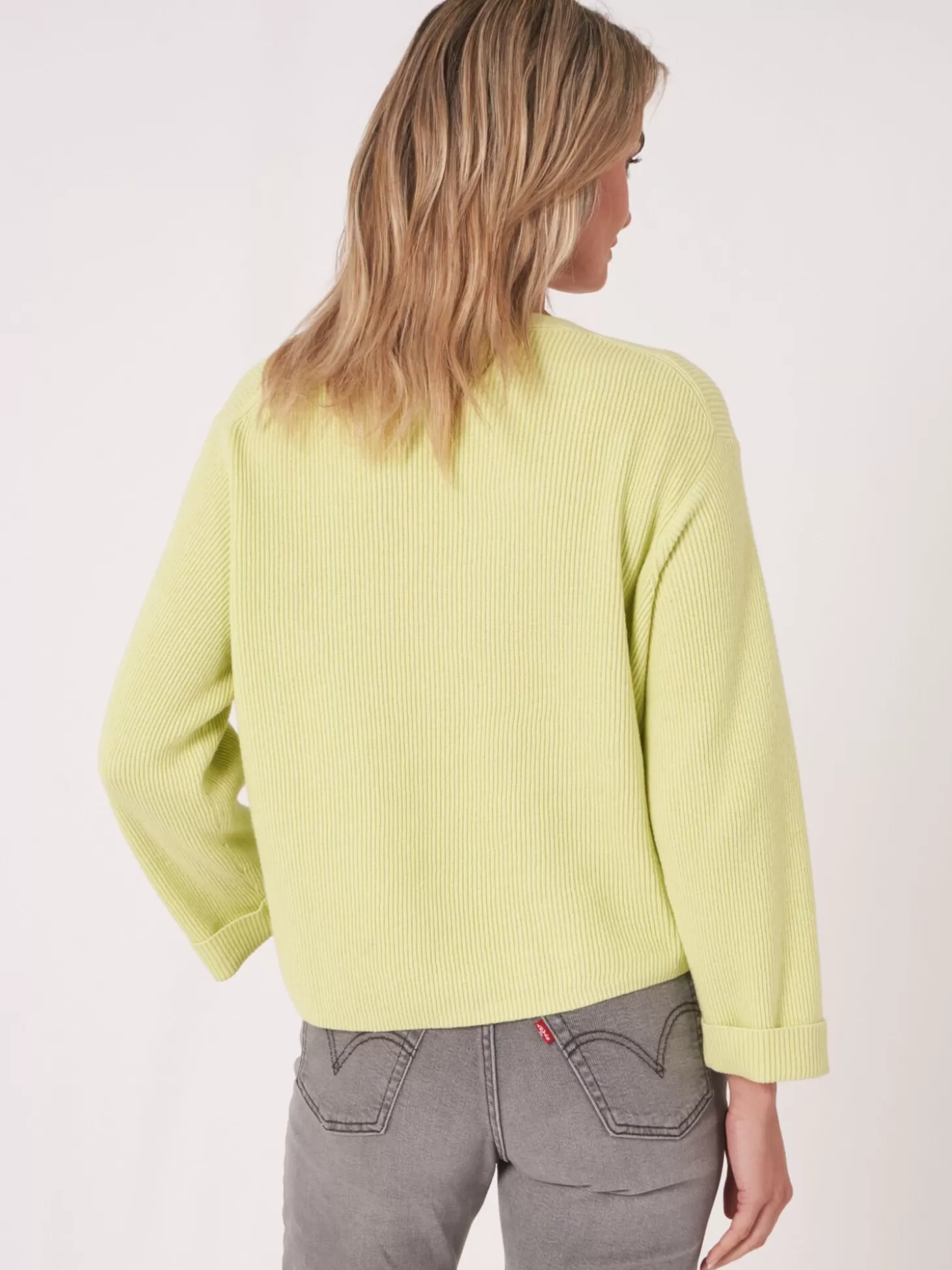 REPEAT cashmere Pull En Melange Coton Cachemire A Fines Cotes Soda Fashion