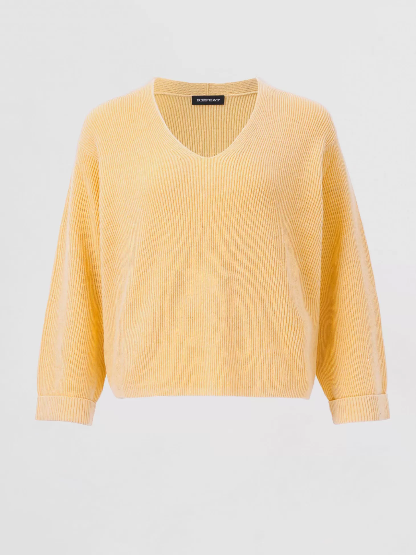 REPEAT cashmere Pull En Melange Coton Cachemire A Fines Cotes Glow Best Sale