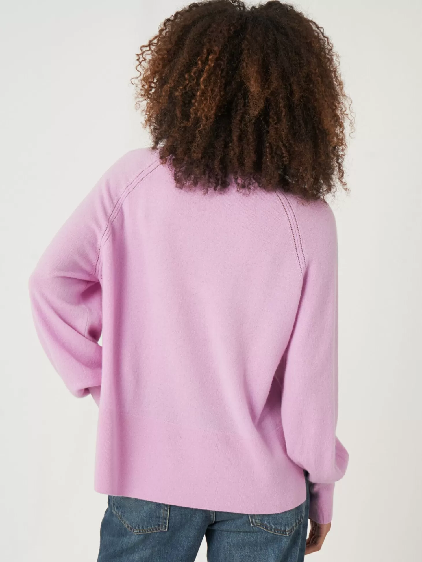 REPEAT cashmere Pull Raglan En Cachemire Avec Ourlet Cotele Et Fente Laterale Candy Shop