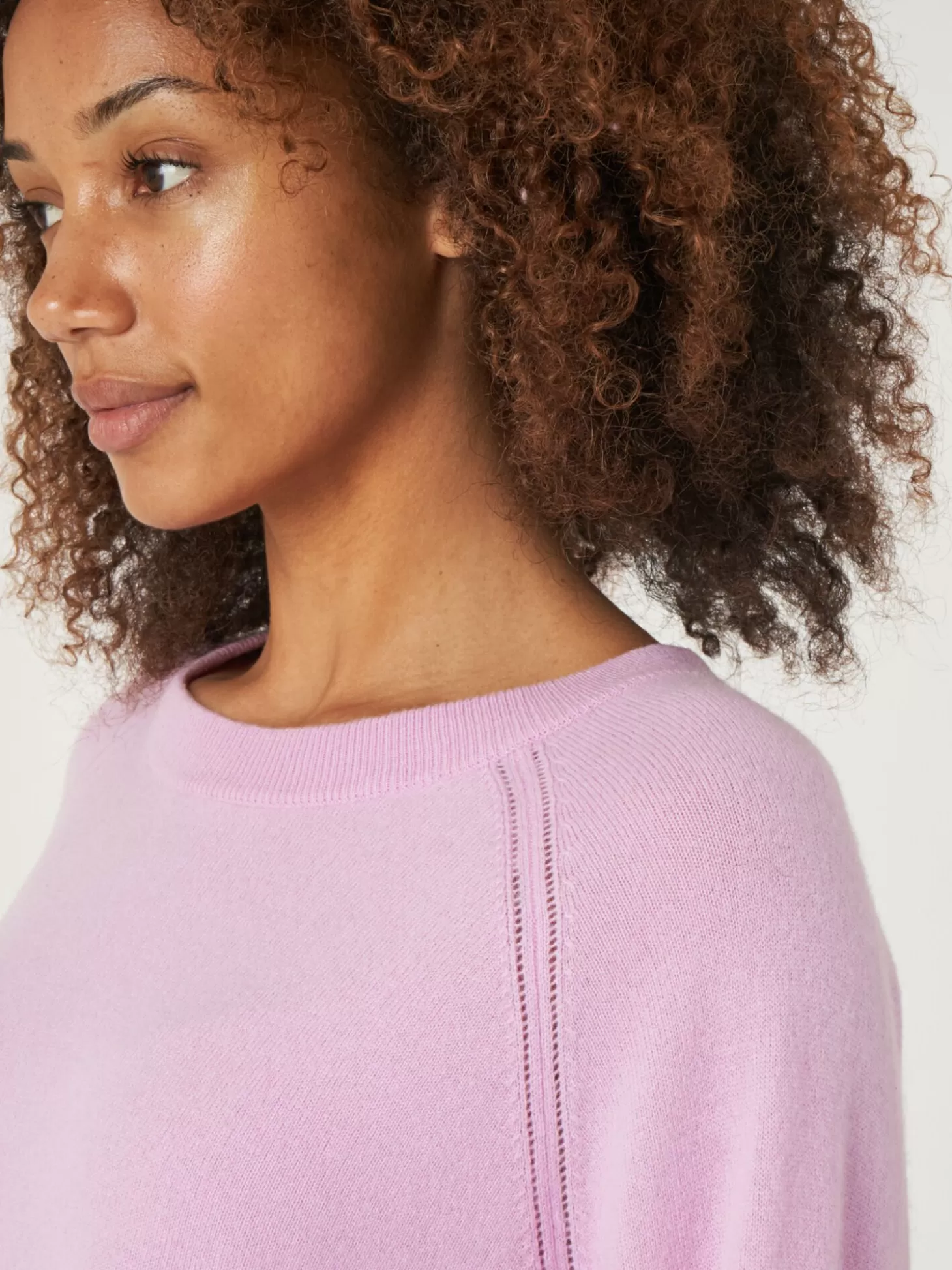 REPEAT cashmere Pull Raglan En Cachemire Avec Ourlet Cotele Et Fente Laterale Candy Shop