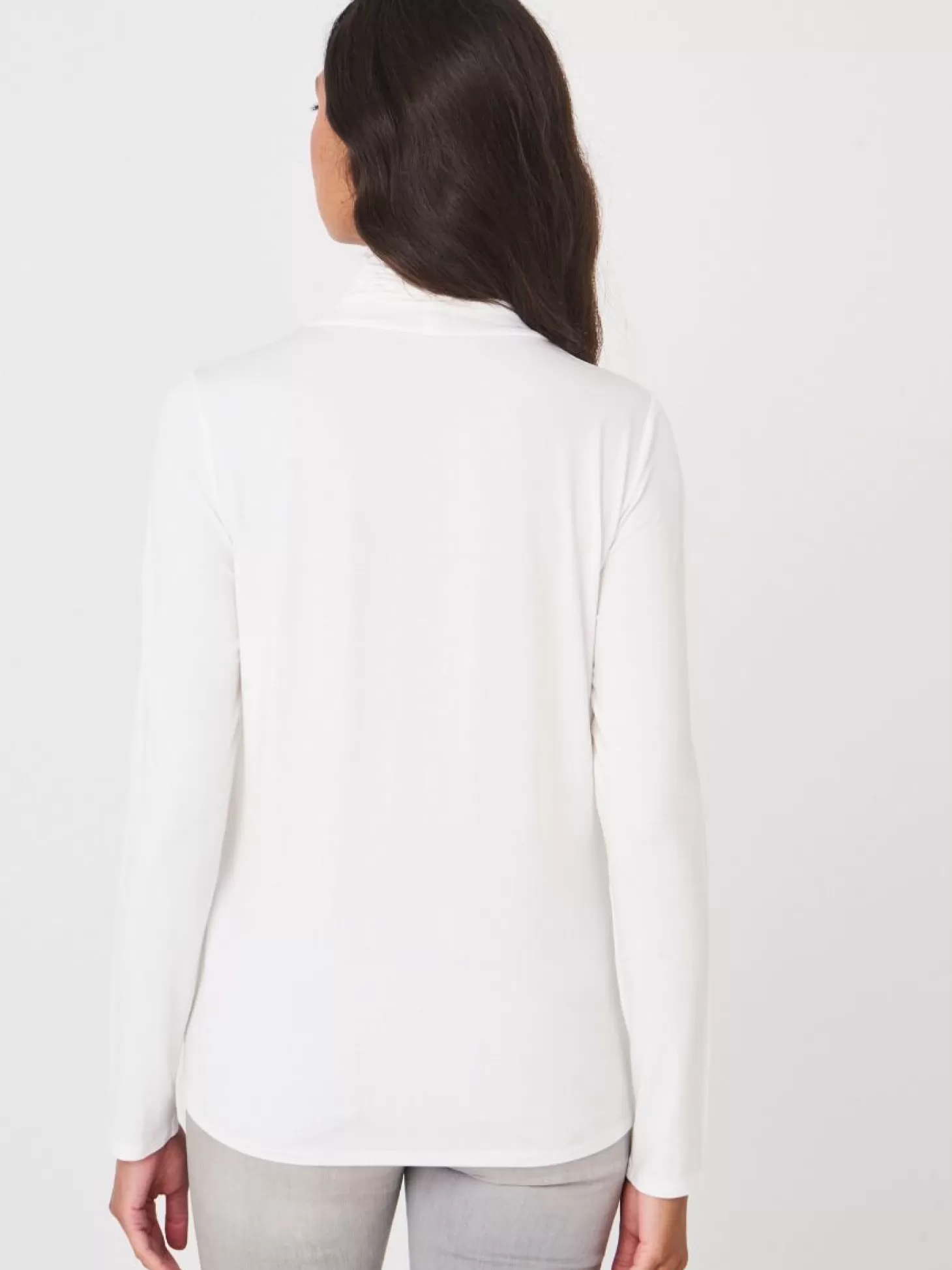 REPEAT cashmere Sous-Pull En Jersey Cream Outlet