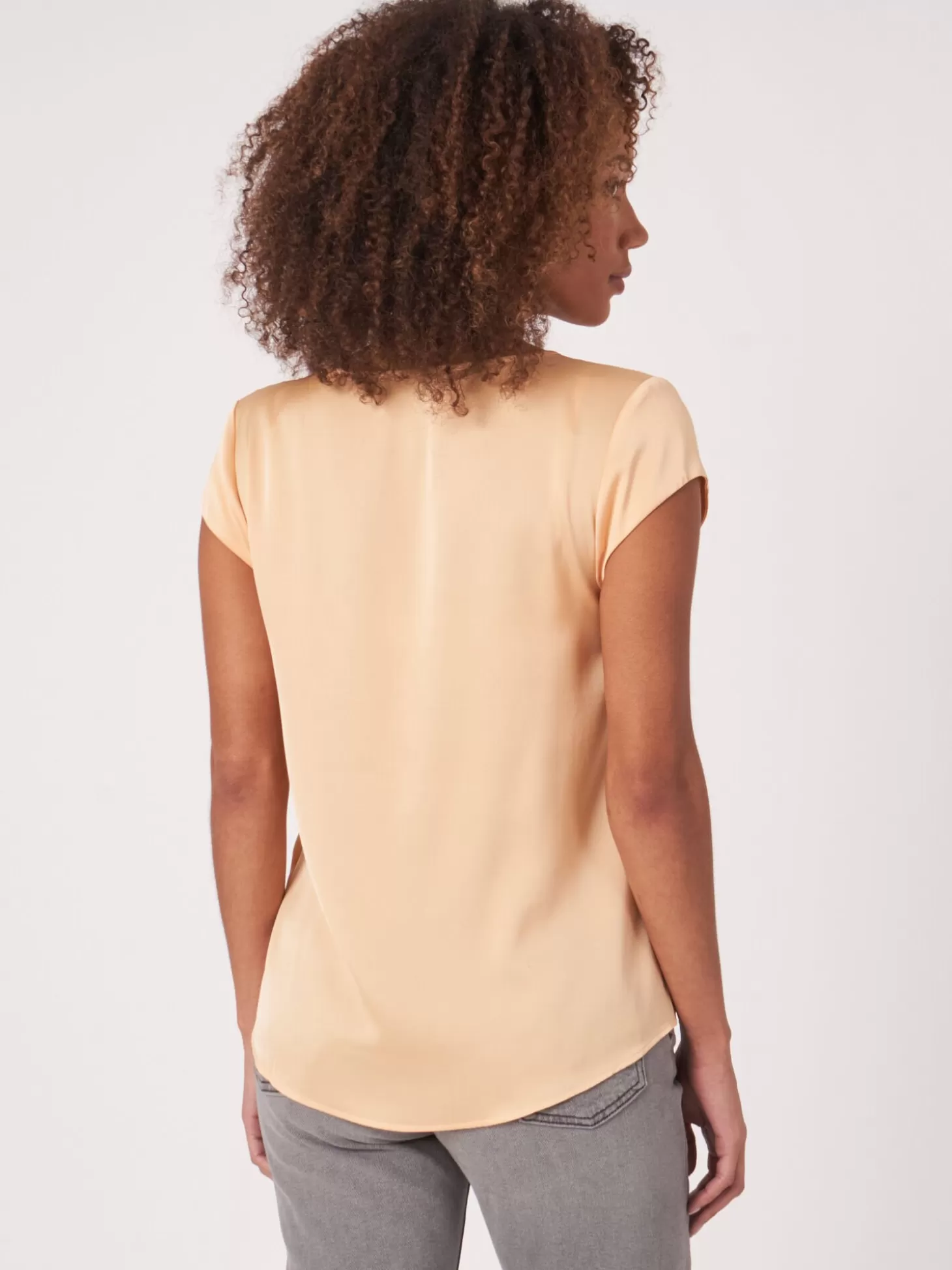 REPEAT cashmere Top Avec Poche Poitrine Glow Outlet