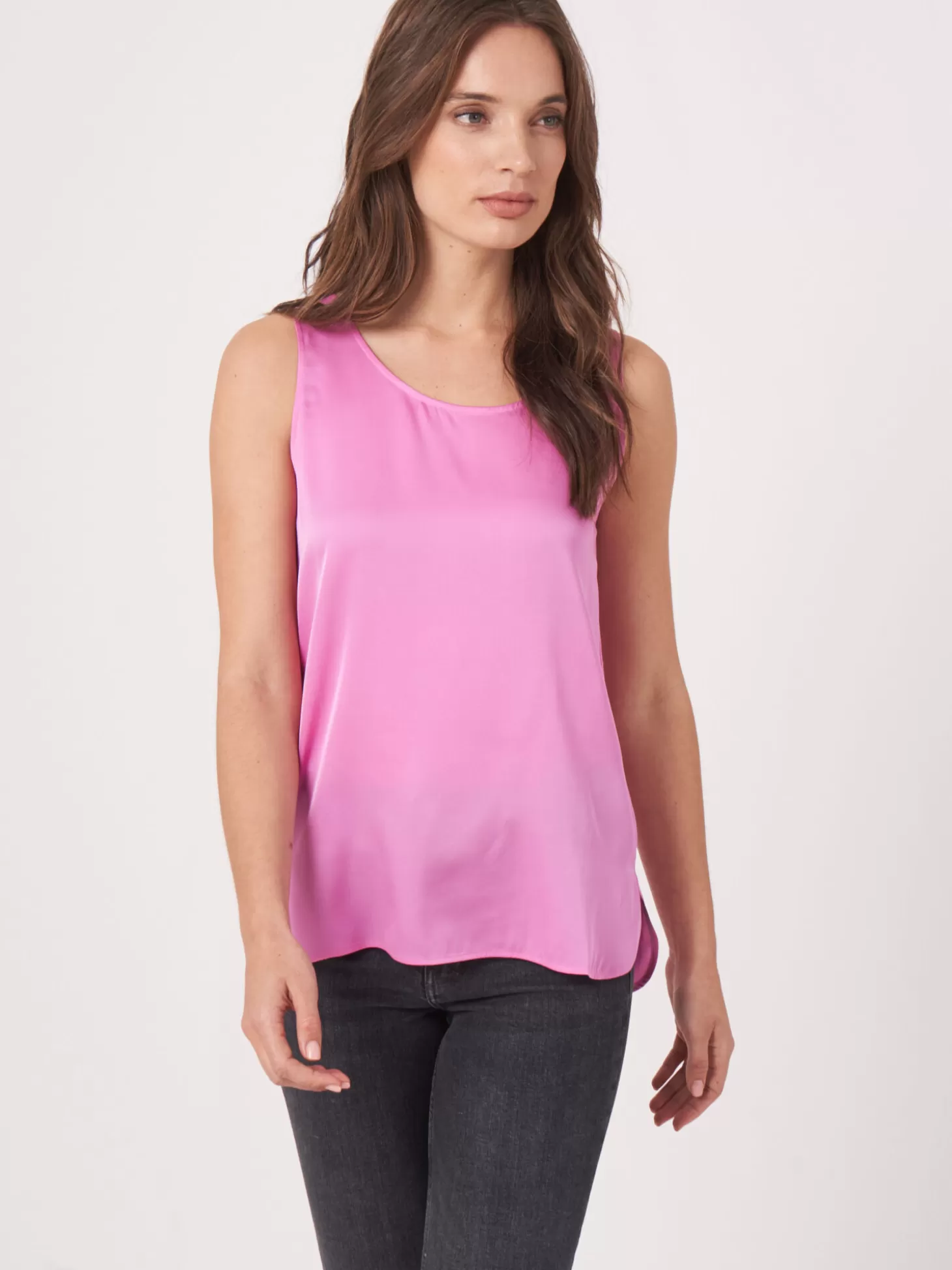 REPEAT cashmere Top En Soie A Col Rond Blossom Cheap