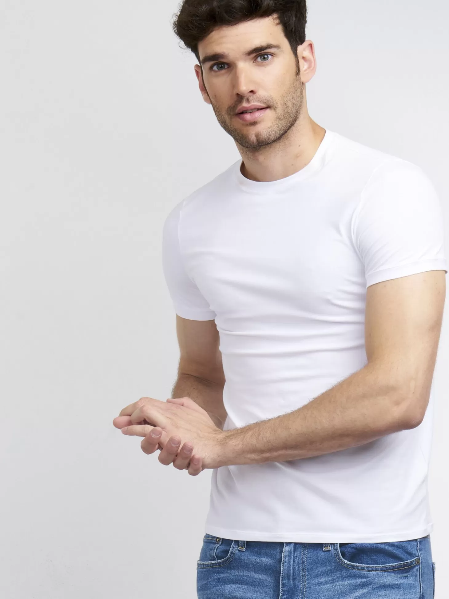 REPEAT cashmere T-Shirt Basique Homme White Cheap