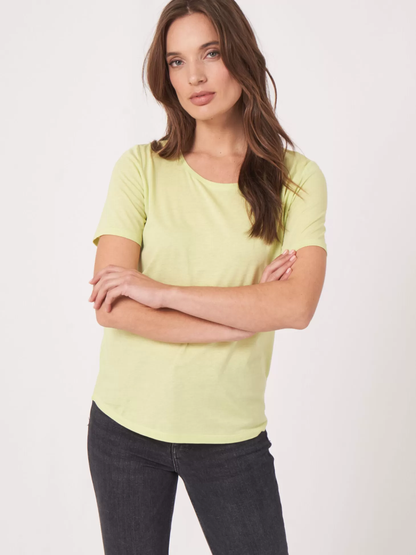 REPEAT cashmere T-Shirt Basique Pour Femme Soda Best Sale