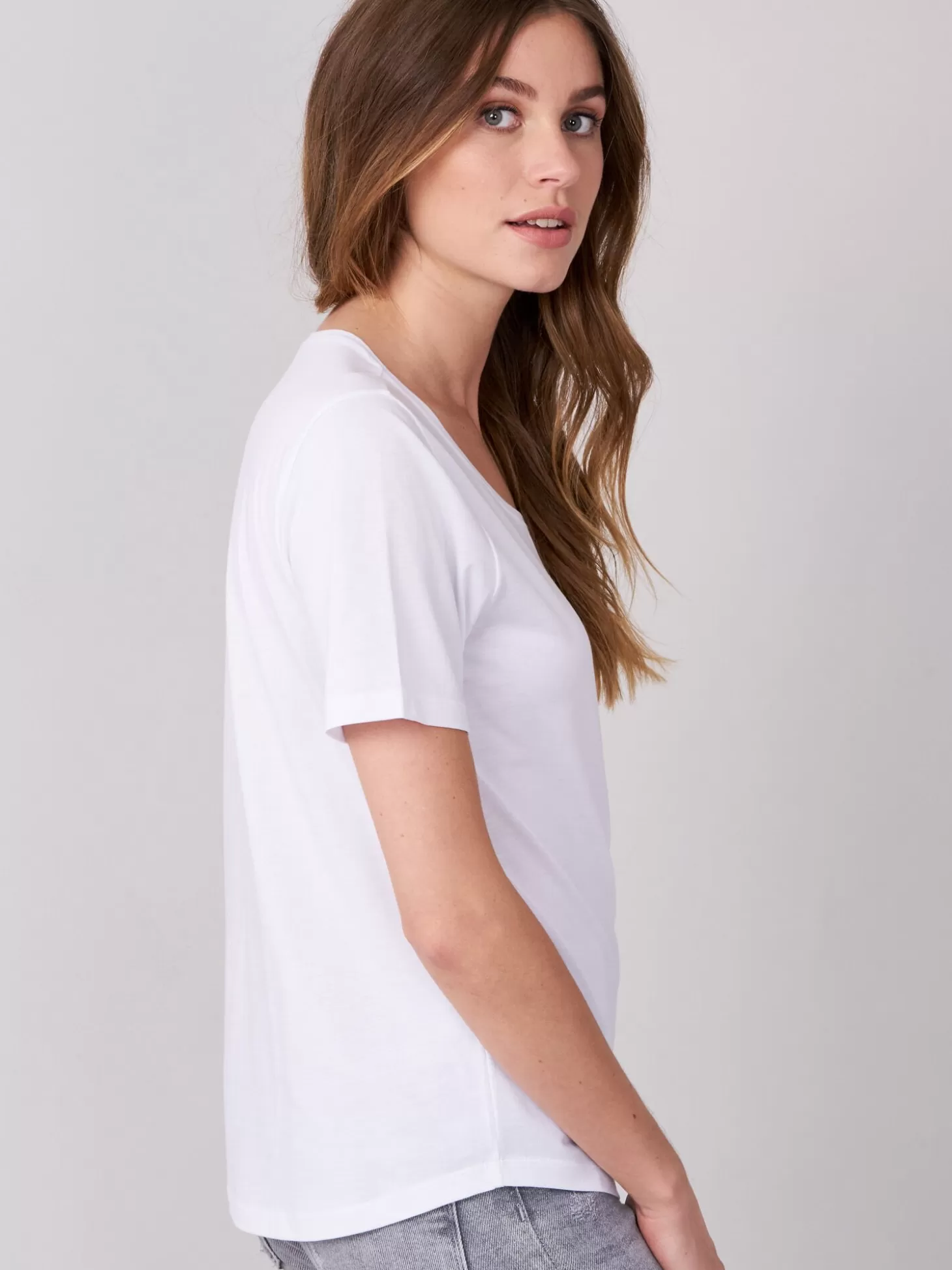 REPEAT cashmere T-Shirt Basique Pour Femme White Cheap